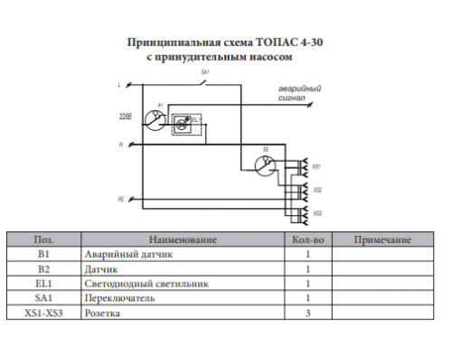 Монтажная схема Топас 8 Лонг УС Пр 